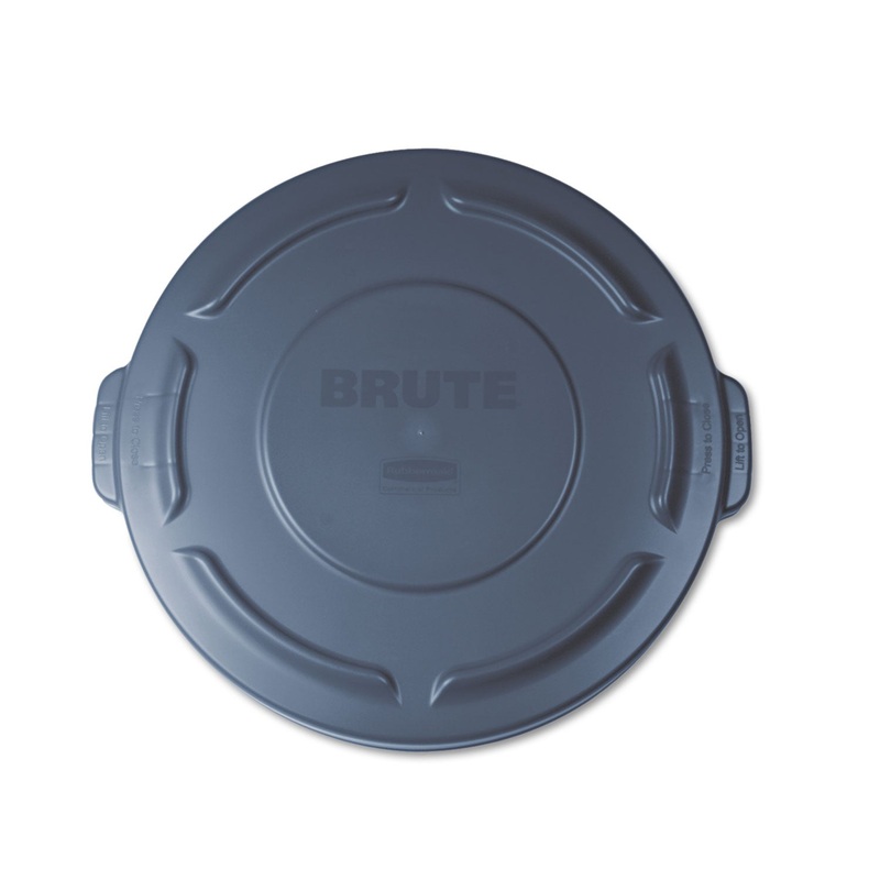 FLAT TOP LID FOR 20 GAL ROUND BRUTE CONTAINERS, 19.88″ DIAMETER, GRAY