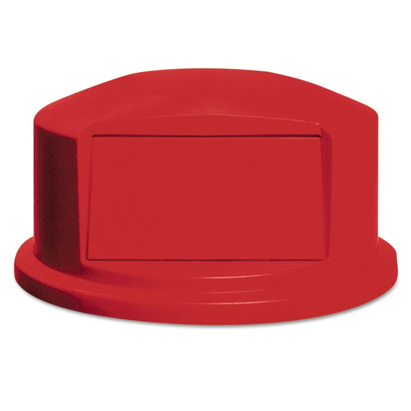 ROUND BRUTE DOME TOP WITH PUSH DOOR, 24.81W X 12.63H, RED