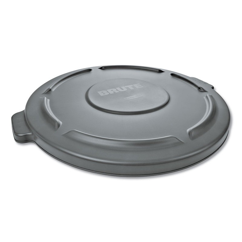 ROUND FLAT TOP LID, FOR 32 GAL ROUND BRUTE CONTAINERS, 22.25″ DIAMETER, GRAY
