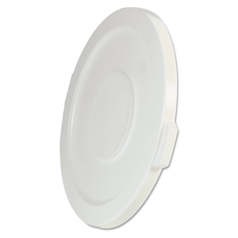 ROUND FLAT TOP LID, FOR 32 GAL ROUND BRUTE CONTAINERS, 22.25″ DIAMETER, WHITE