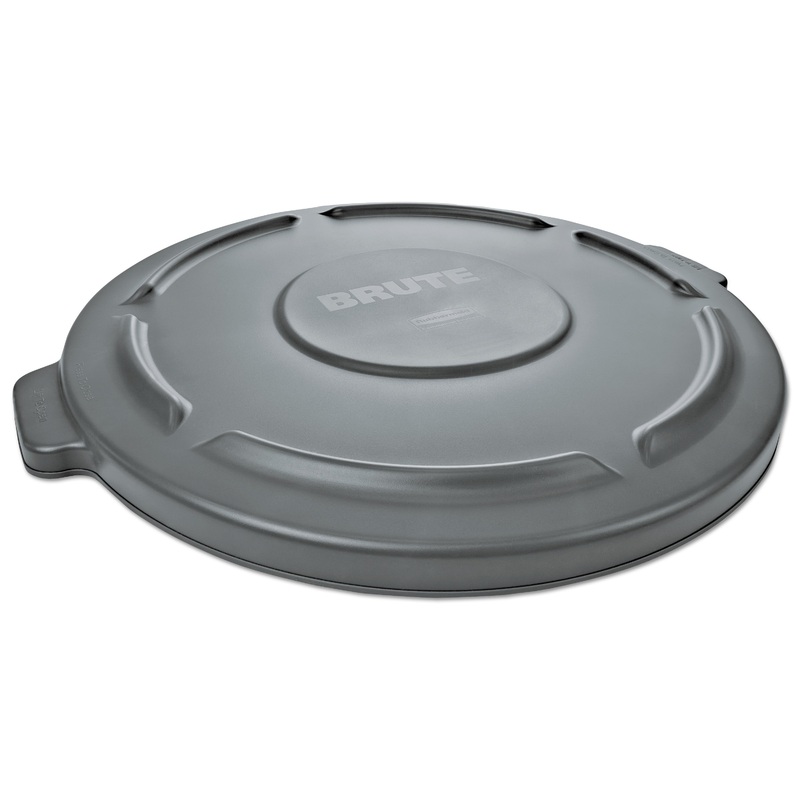 ROUND FLAT TOP LID, FOR 55 GAL ROUND BRUTE CONTAINERS, 26.75″ DIAMETER, GRAY