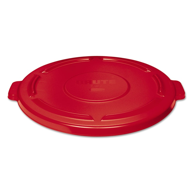 VENTED ROUND BRUTE LID, 24.5 DIA X 1.5H, RED