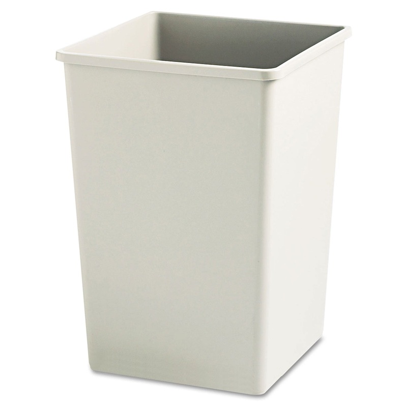 PLAZA WASTE CONTAINER RIGID LINER, SQUARE, PLASTIC, 35 GAL, BEIGE