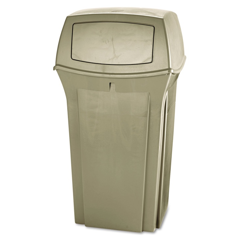 RANGER FIRE-SAFE CONTAINER, SQUARE, STRUCTURAL FOAM, 35 GAL, BEIGE