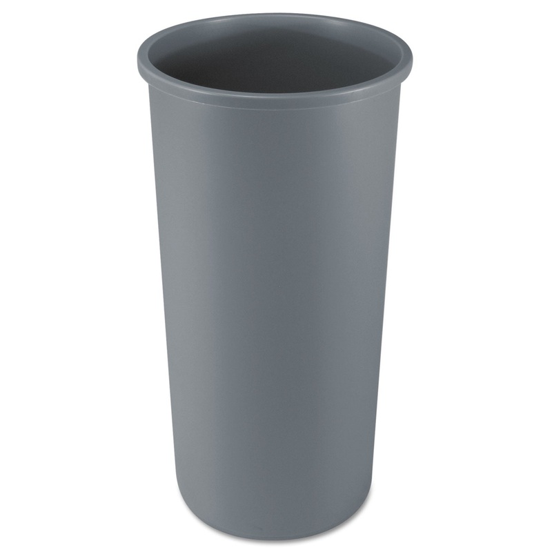 UNTOUCHABLE WASTE CONTAINER, ROUND, PLASTIC, 22 GAL, GRAY