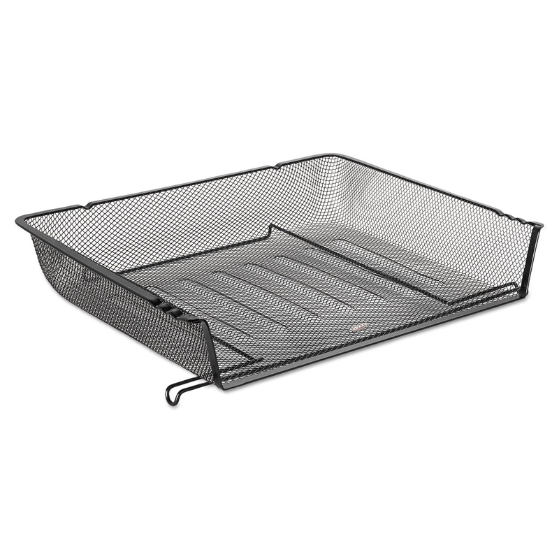 MESH STACKING SIDE LOAD TRAY, 1 SECTION, LETTER SIZE FILES, 14.25″ X 10.13″ X 2.75″, BLACK