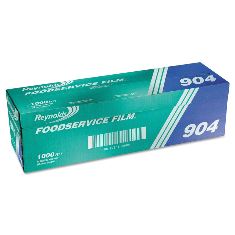 PVC FILM ROLL WITH CUTTER BOX, 18″ X 1000 FT, CLEAR