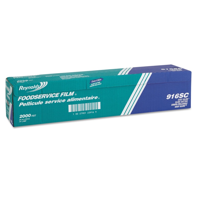PVC FILM ROLL WITH CUTTER BOX, 24″ X 2000 FT, CLEAR