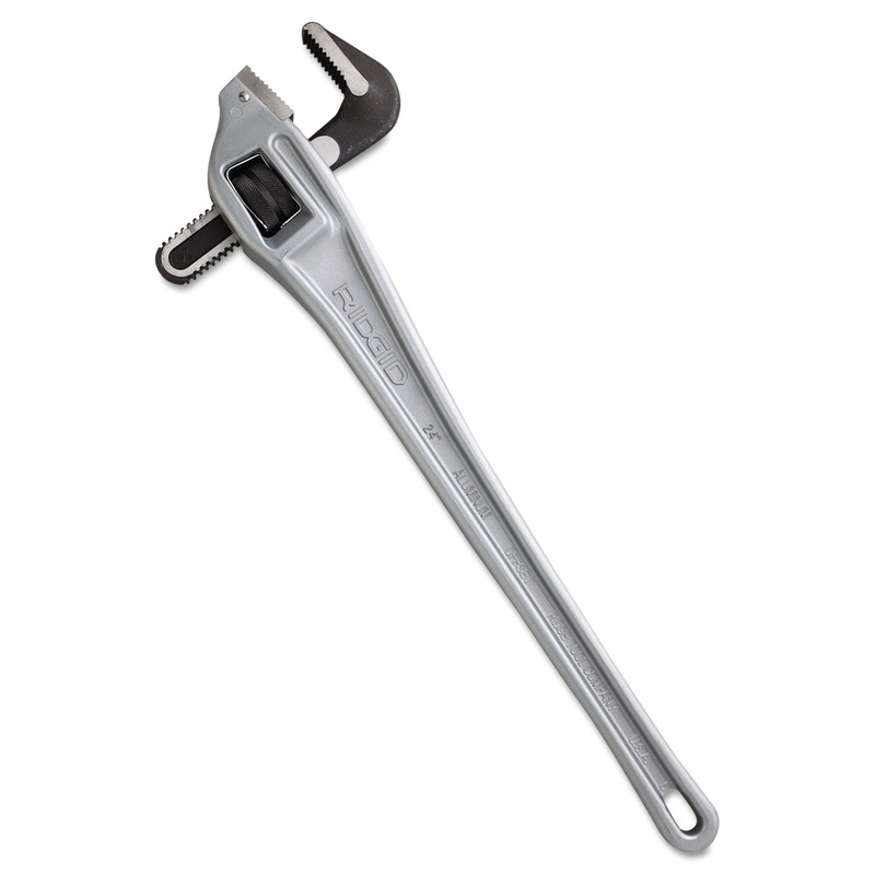 Ridgid Aluminum Handle Offset Pipe Wrench, 24″ Long, 3″ Jaw Capacity