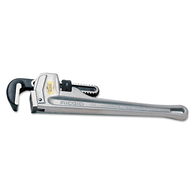 Ridgid Aluminum Straight Pipe Wrench, 10″ Long, 1 1/2″ Jaw Capacity