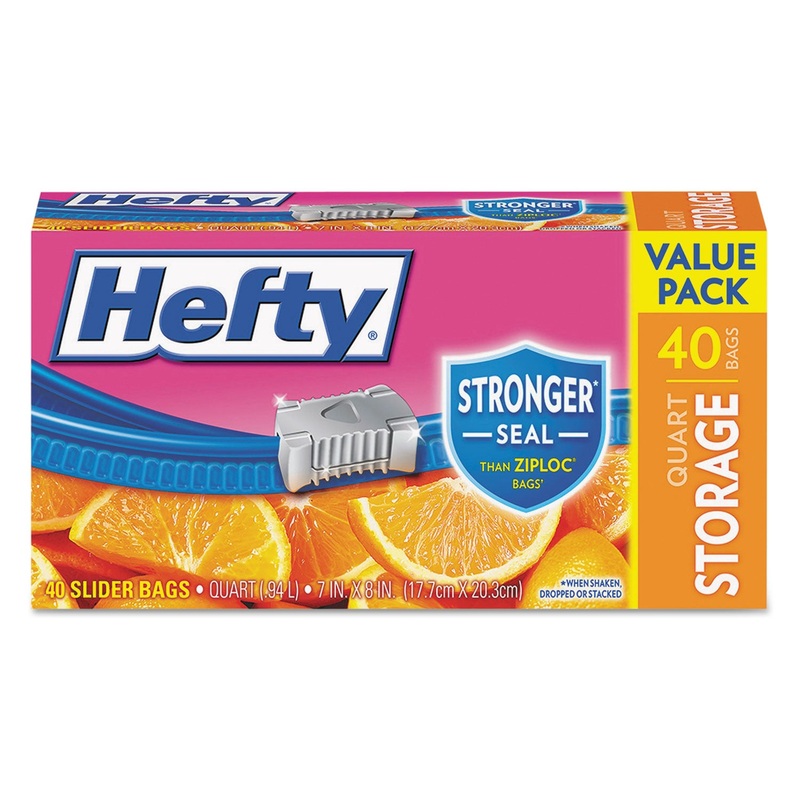 SLIDER BAGS, 1 QT, 1.5 MIL, 4.38″ X 8.5″, CLEAR, 360/CARTON