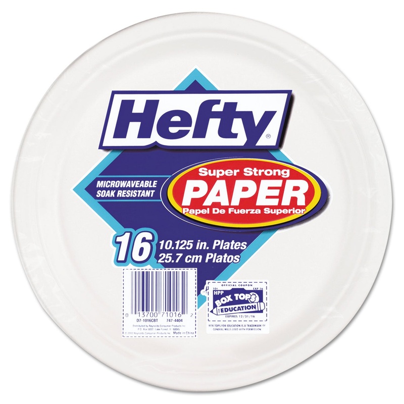 Super Strong Paper Dinnerware, 10 1/8″ Plate, Bagasse, 16/pack