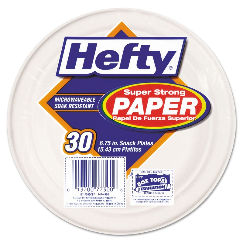 Super Strong Paper Dinnerware, 6 3/4″ Plate, Bagasse, 30/pack