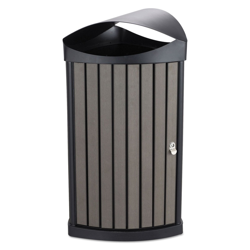 Indoor/outdoor Receptacle, 20 Gal, Charcoal Resin Panels