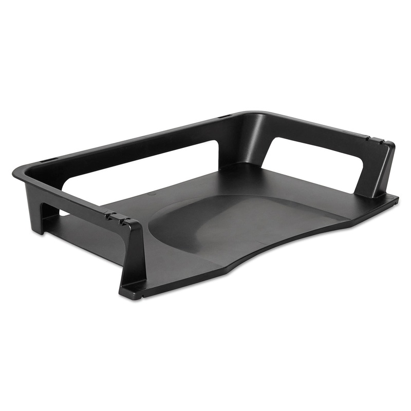 REGENERATION RECYCLED PLASTIC LETTER TRAY, 1 SECTION, LETTER SIZE FILES, 9.13″ X 15.25″ X 2.75″, BLACK