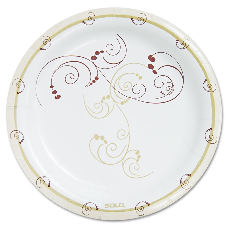 Symphony Paper Dinnerware, Heavyweight Plate, 9″, Tan, 125/pack