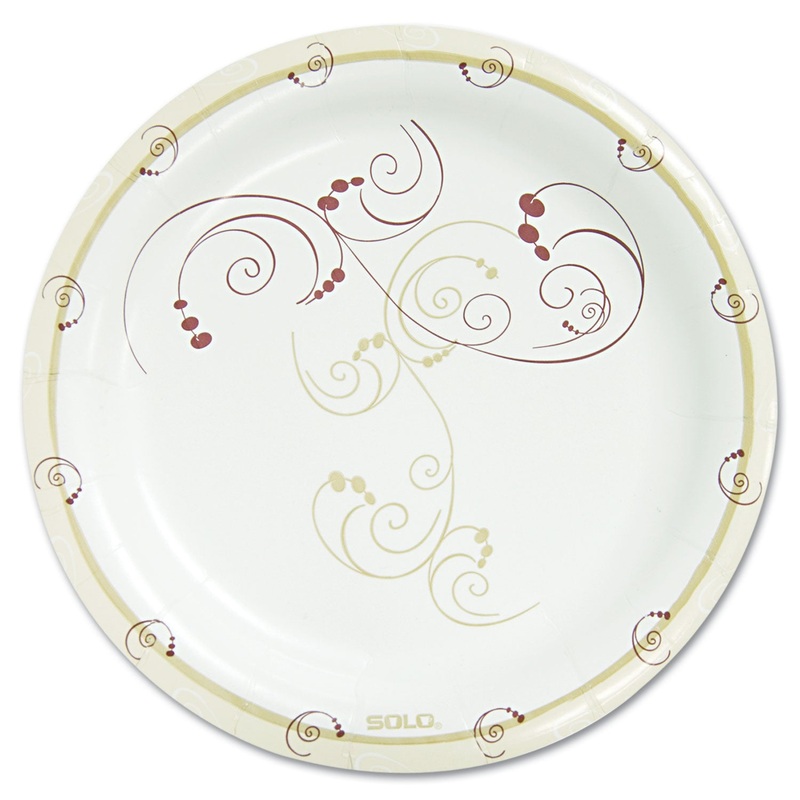 Symphony Paper Dinnerware, Mediumweight Plate, 8 1/2″ Round, Tan, 125/pack