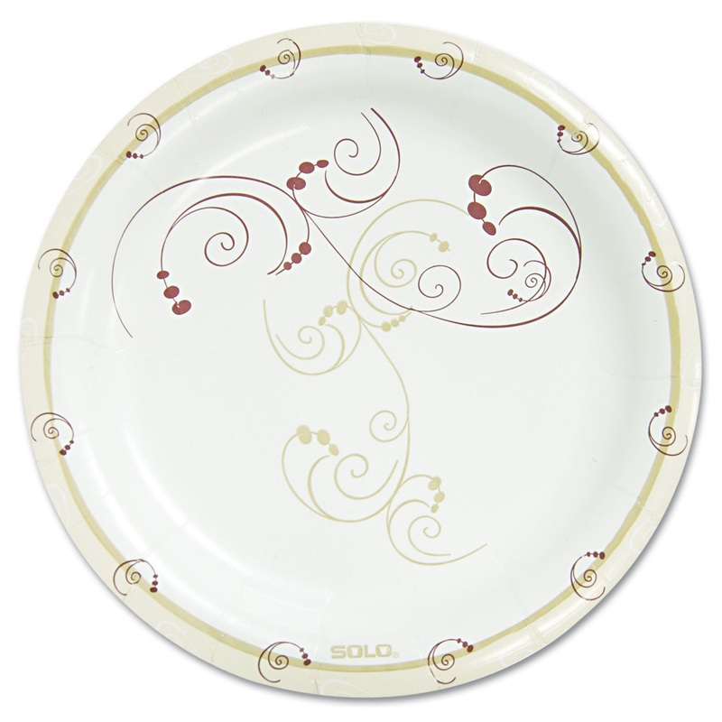 Symphony Paper Dinnerware, Mediumweight Plate, 8 1/2″, Tan, 500/carton