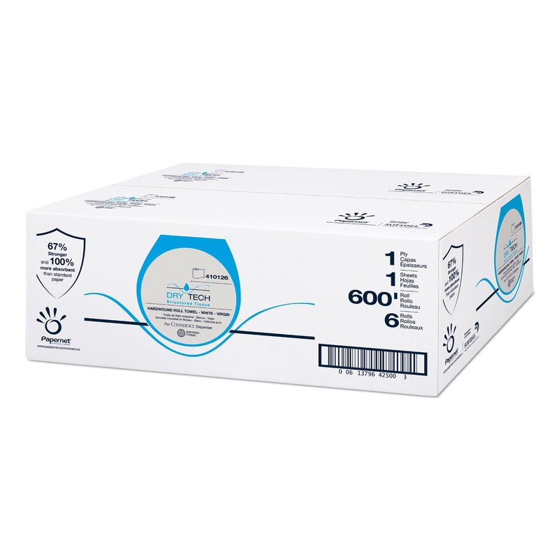 DRY TECH PAPER TOWEL, 7.5″ X 7200″, WHITE, 6/CARTON