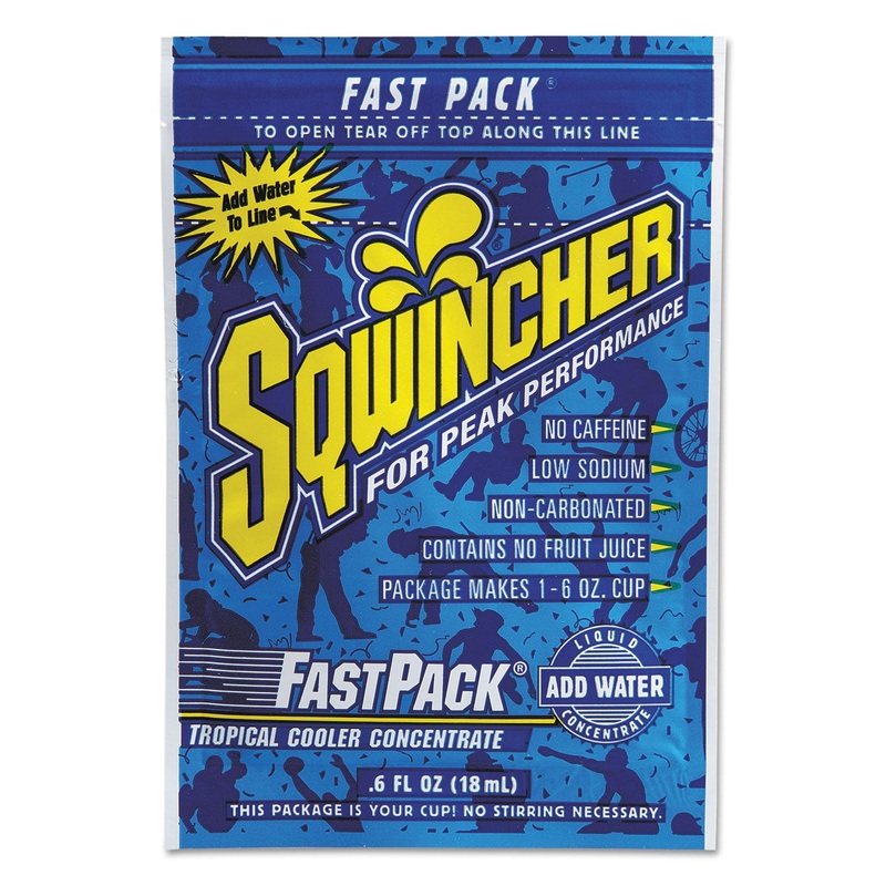 Fast Pack Concentrated Activity Drink, Tropical Cooler, 6oz Pack, 200/carton