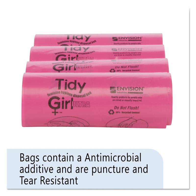 FEMININE HYGIENE SANITARY DISPOSAL BAGS, 4″ X 10″, NATURAL, 600/CARTON