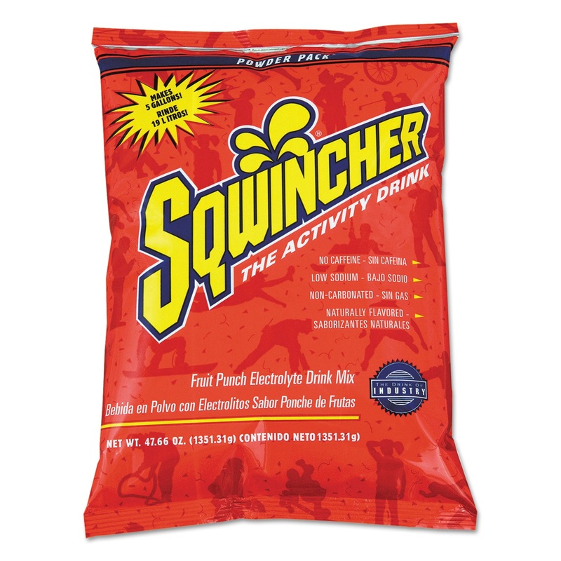 Powder Pack Concentrated Activity Drink, Fruit Punch, 47.66 Oz Packet, 16/carton