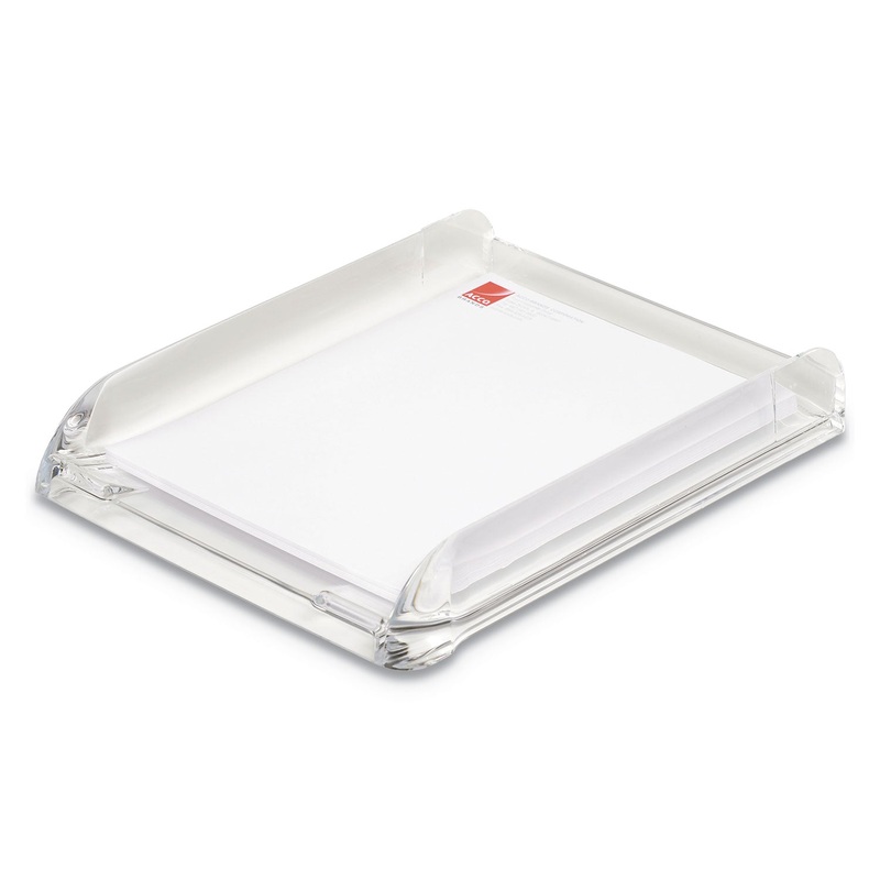 STRATUS ACRYLIC DOCUMENT TRAY, 1 SECTION, LETTER SIZE FILES, 10.75″ X 2.5″ X 13.25″, CLEAR