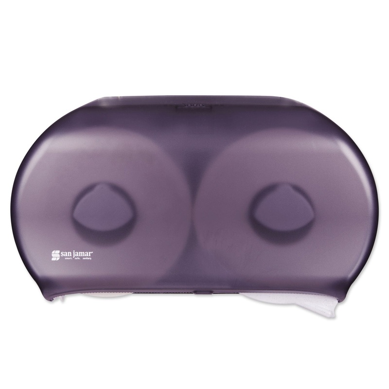 Twin 9″ Jumbo Tissue Dispenser, 19 X 5 1/4 X 12, Transparent Black Pearl