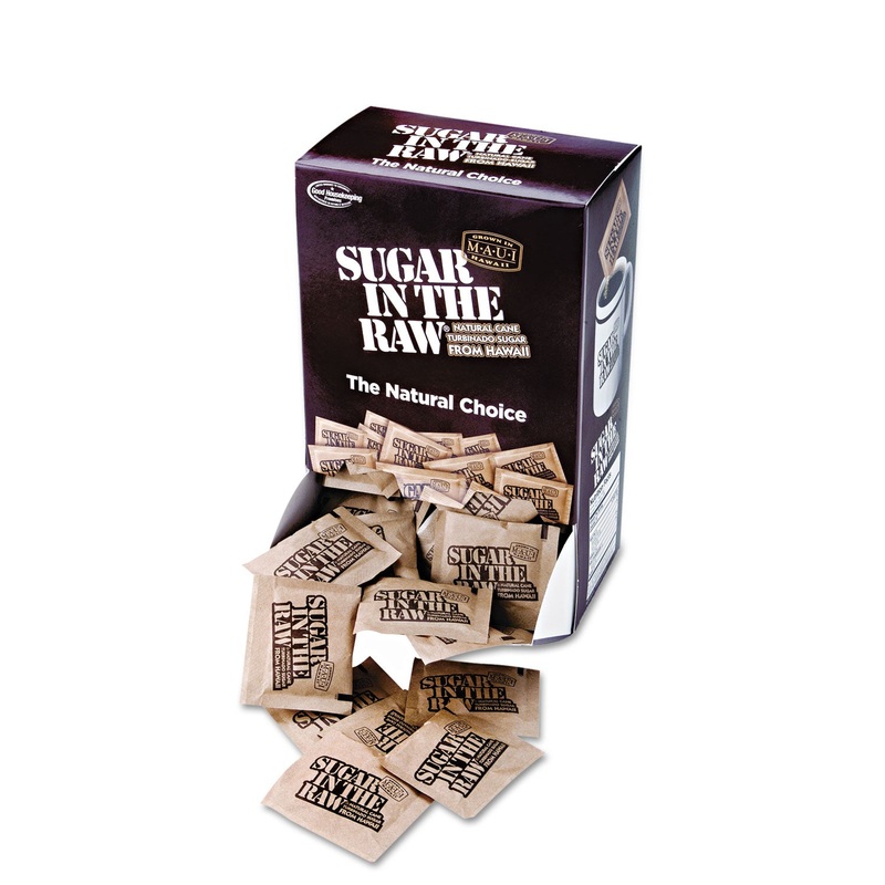 Unrefined Sugar Made From Sugar Cane, 200 Packets/box, 2 Boxes/carton