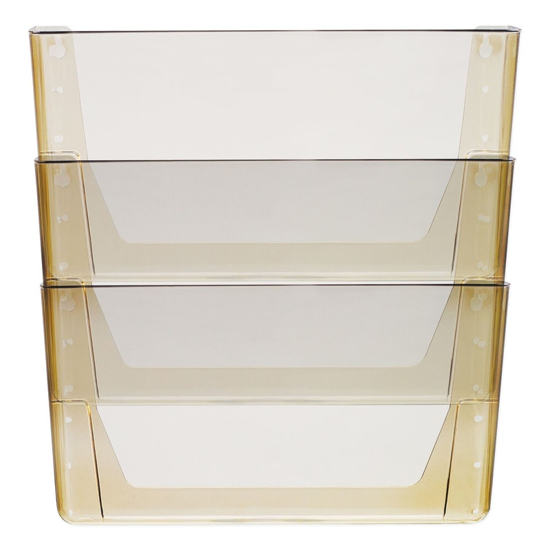 Wall File, Legal 16 X 14, Three Pocket, Smoke