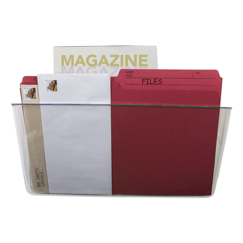Wall File, Letter, 13 X 7, Single Pocket, Clear