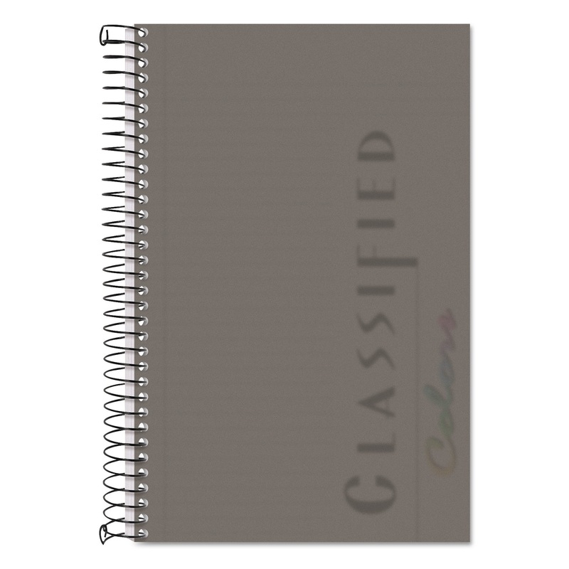 COLOR NOTEBOOKS, 1 SUBJECT, NARROW RULE, GRAPHITE COVER, 8.5 X 5.5, 100 SHEETS