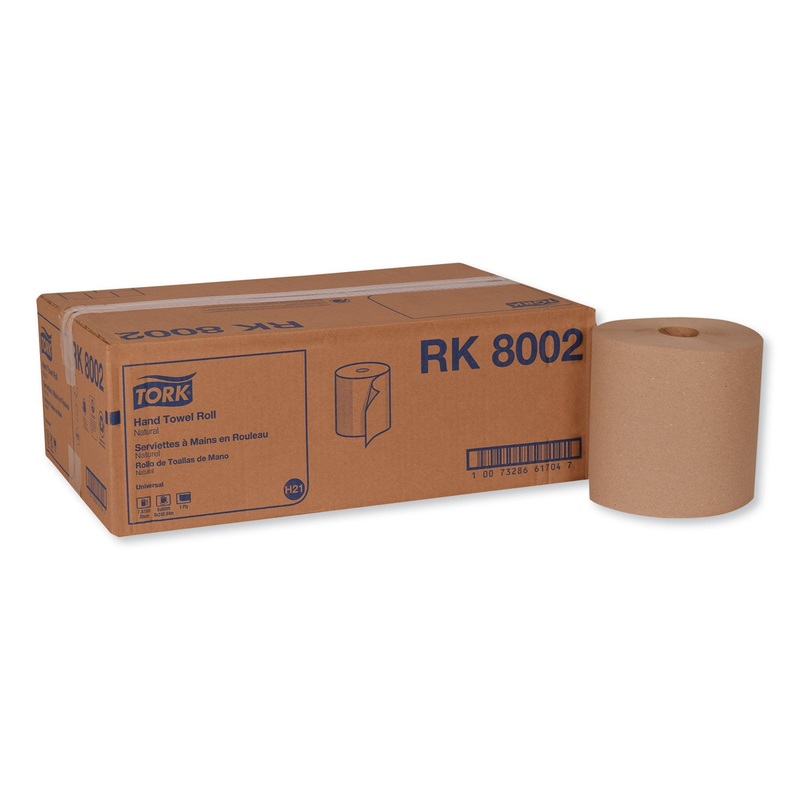 UNIVERSAL HAND TOWEL ROLL, 7.88″ X 800 FT, NATURAL, 6 ROLLS/CARTON