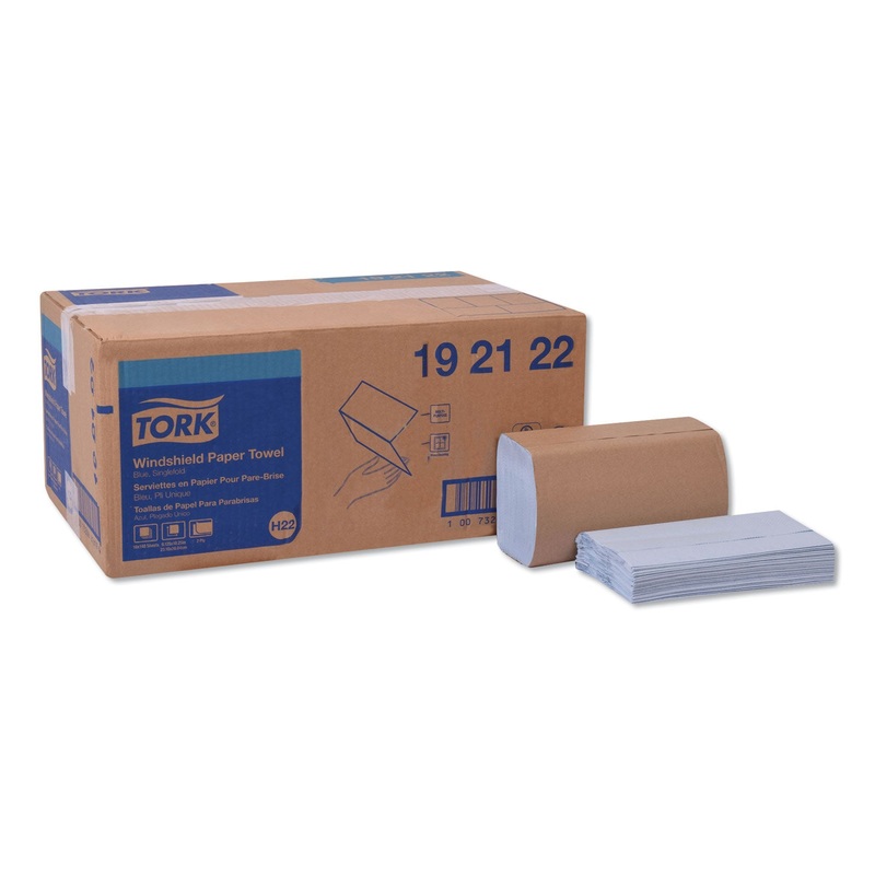 WINDSHIELD TOWEL, 9.13 X 10.25, BLUE, 140/PACK, 16 PACKS/CARTON