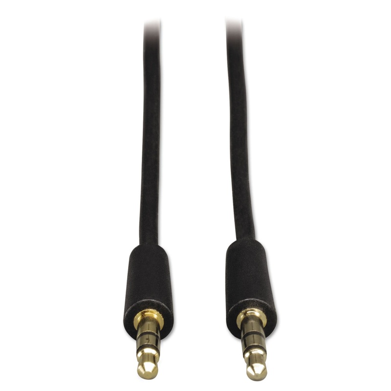 3.5MM MINI STEREO AUDIO CABLE FOR MICROPHONES/SPEAKERS/HEADPHONES (M/M), 6 FT.