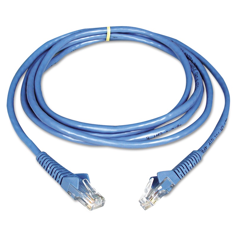 CAT6 GIGABIT SNAGLESS MOLDED PATCH CABLE, RJ45 (M/M), 14 FT., BLUE