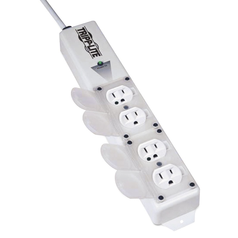 MEDICAL-GRADE POWER STRIP FOR PATIENT-CARE VICINITY, 4 OUTLETS, 15 FT. CORD