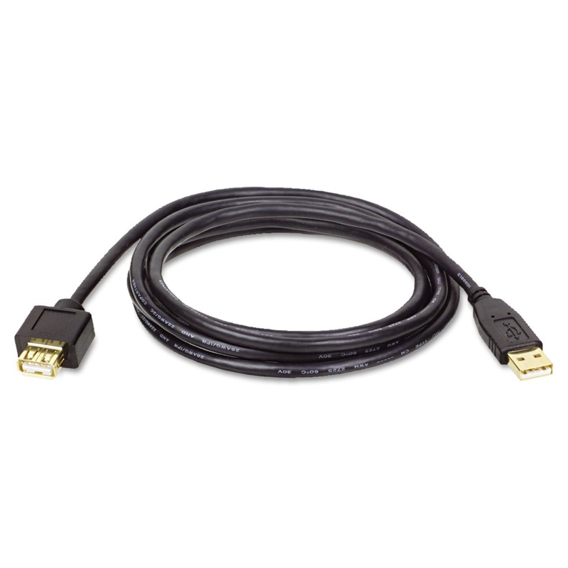 USB 2.0 A EXTENSION CABLE (M/F), 10 FT., BLACK