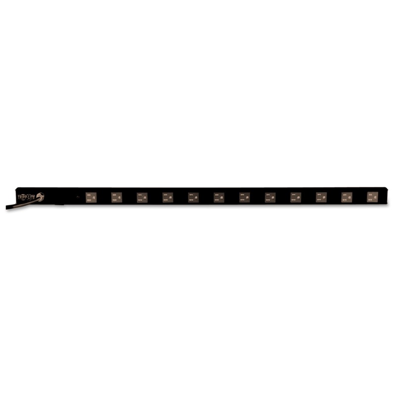 VERTICAL POWER STRIP, 12 OUTLETS, 6 FT. CORD, 36″ LENGTH