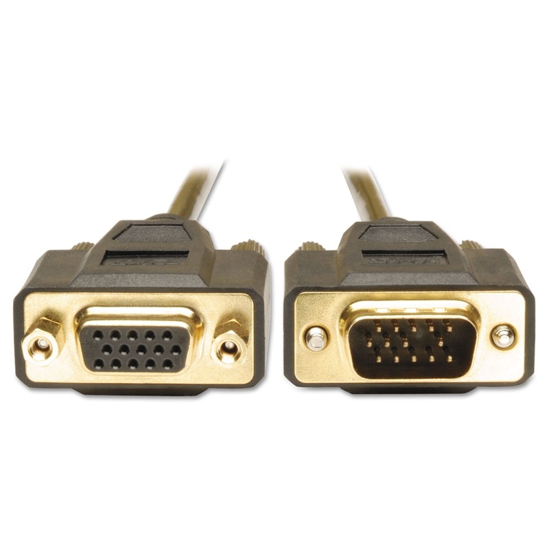 VGA MONITOR EXTENSION CABLE, 640 X 480 (HD15 M/F), 6 FT., BLACK