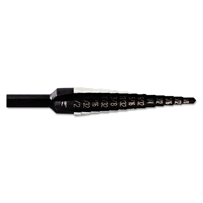 #1 Unibit Self-Starting Stairstep Bit, 13-Step, 1/8″ To 1/2″ Dia, 1/8″ Depth