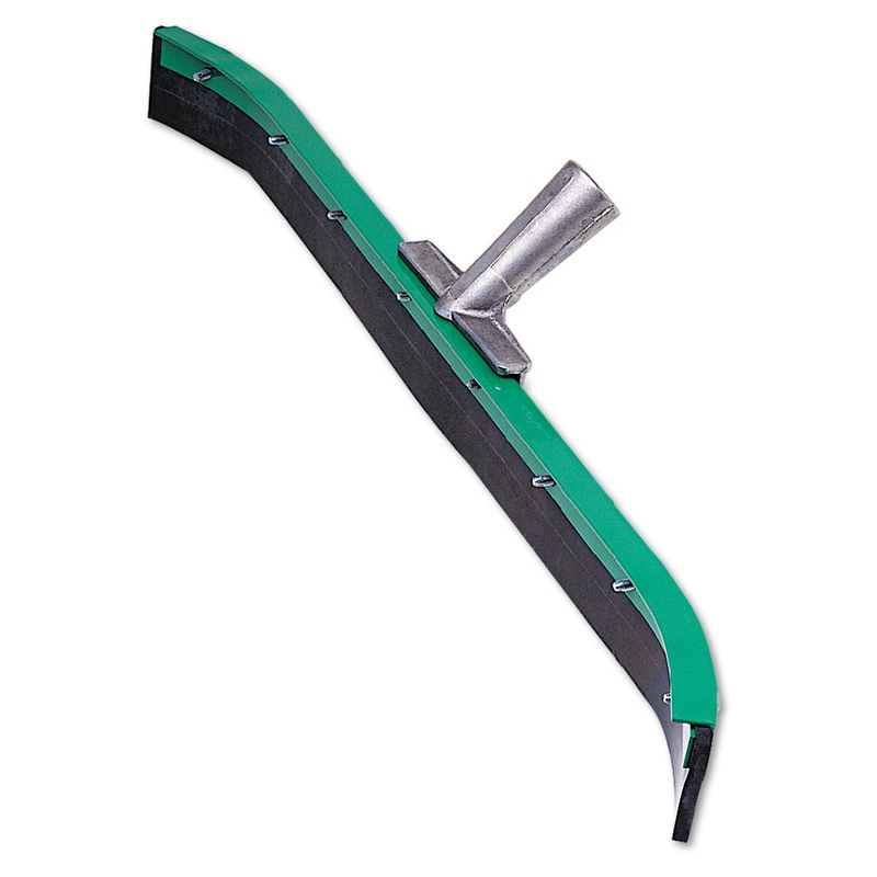 Aquadozer Heavy-Duty Squeegee, Black Rubber, Curved, 24″ Wide Blade