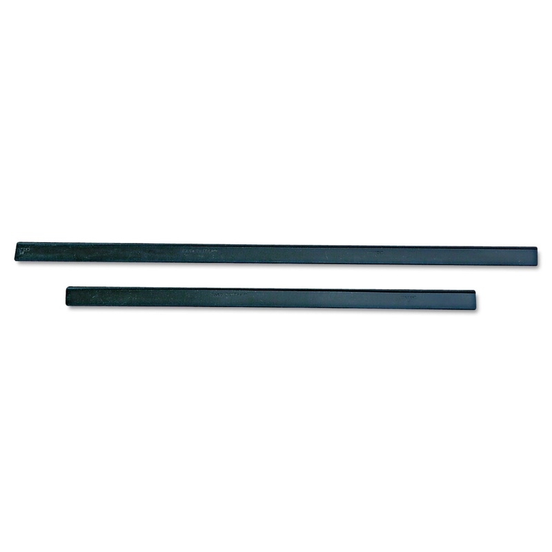 Ergotec Replacement Squeegee Blades, 12″ Wide, Black Rubber, Soft, 12/pack