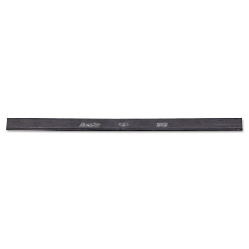 Ergotec Replacement Squeegee Blades, 14″ Wide, Black Rubber, Soft, 12/pack