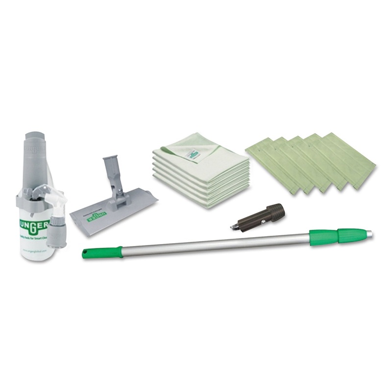 Indoor Window Cleaning Kit, Aluminum, 72″ Extension Pole With 8″ Pad Holder