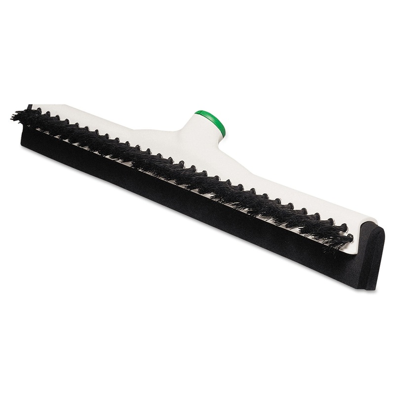 SANITARY BRUSH W/SQUEEGEE, 18″ BRUSH, MOSS HANDLE