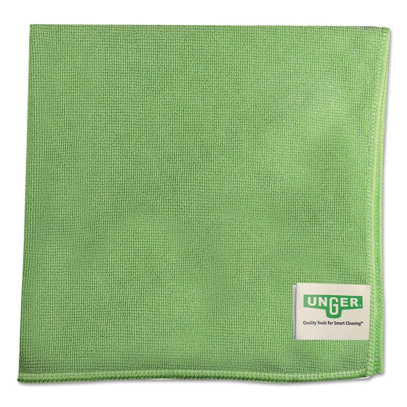 Smartcolor Microwipes, Microfiber, 16 X 15, Green, 10/carton