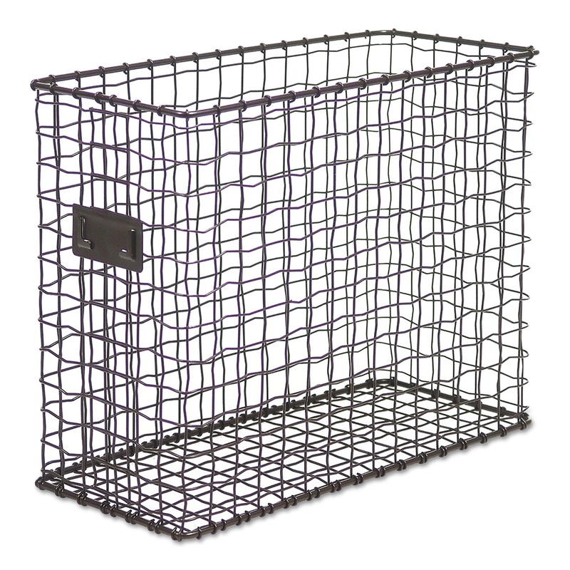 Vintage Wire Mesh File Holder, Top Loading, Vintage Bronze