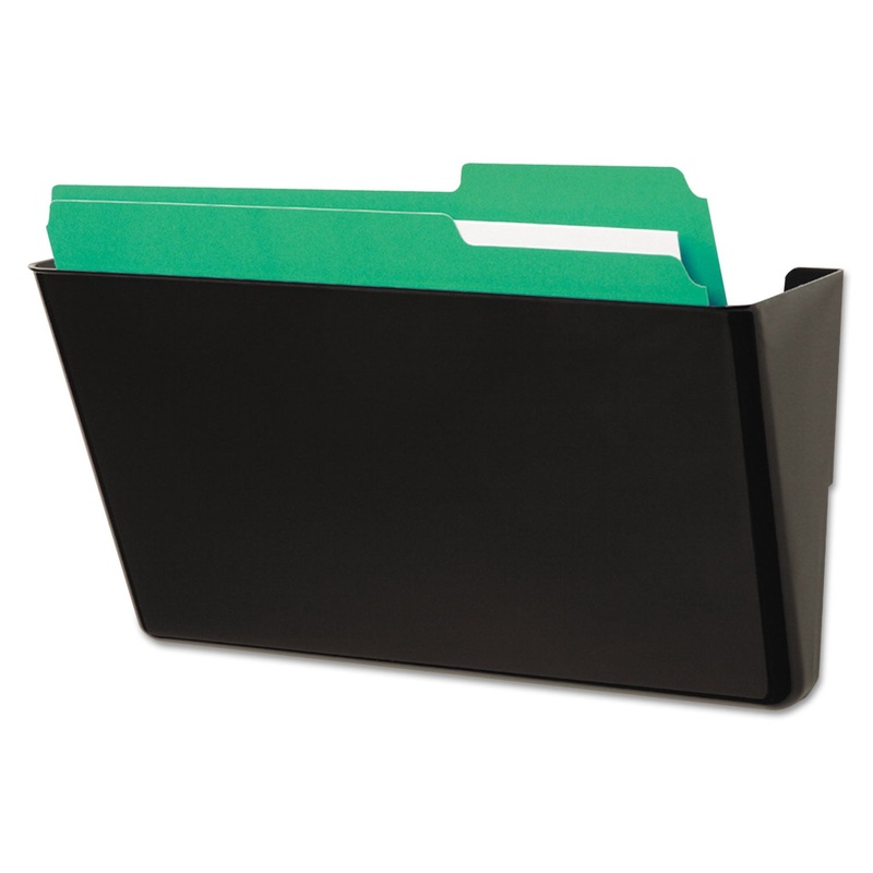 WALL FILE, ADD-ON POCKET, PLASTIC, BLACK