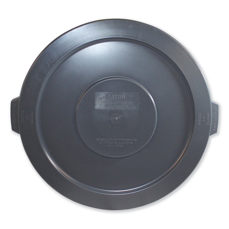 ADVANCED GATOR LIDS, FOR 32 GAL GATOR CONTAINERS, FLAT-TOP, 22″ DIAMETER, GRAY